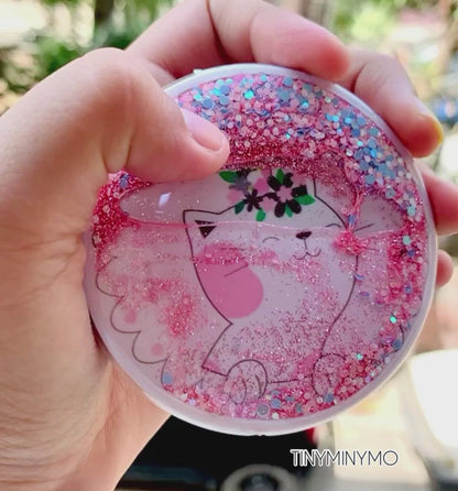Kitty Glitter Pocket Mirror