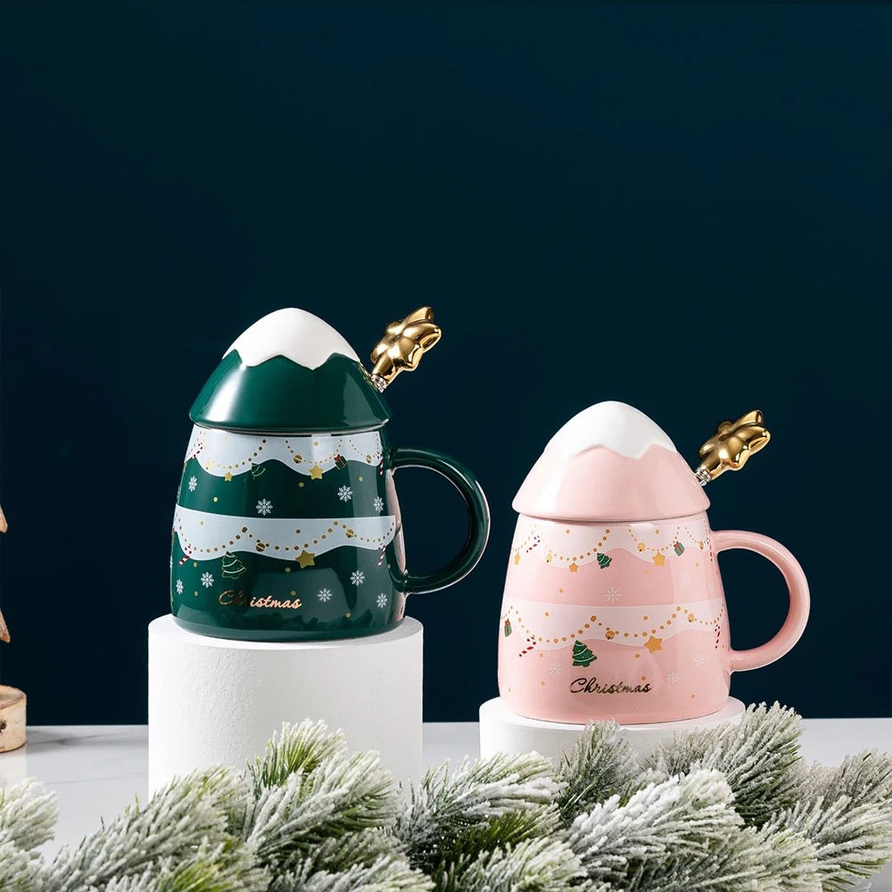 3D Christmas Tree Mug with Star Spoon - Tinyminymo
