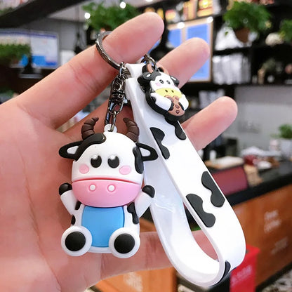 3D Cow Keychain - Tinyminymo