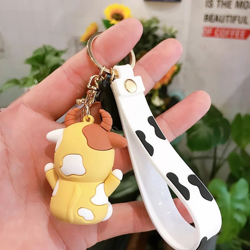 3D Cow Keychain - Tinyminymo