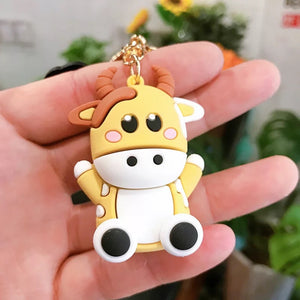 3D Cow Keychain - Tinyminymo