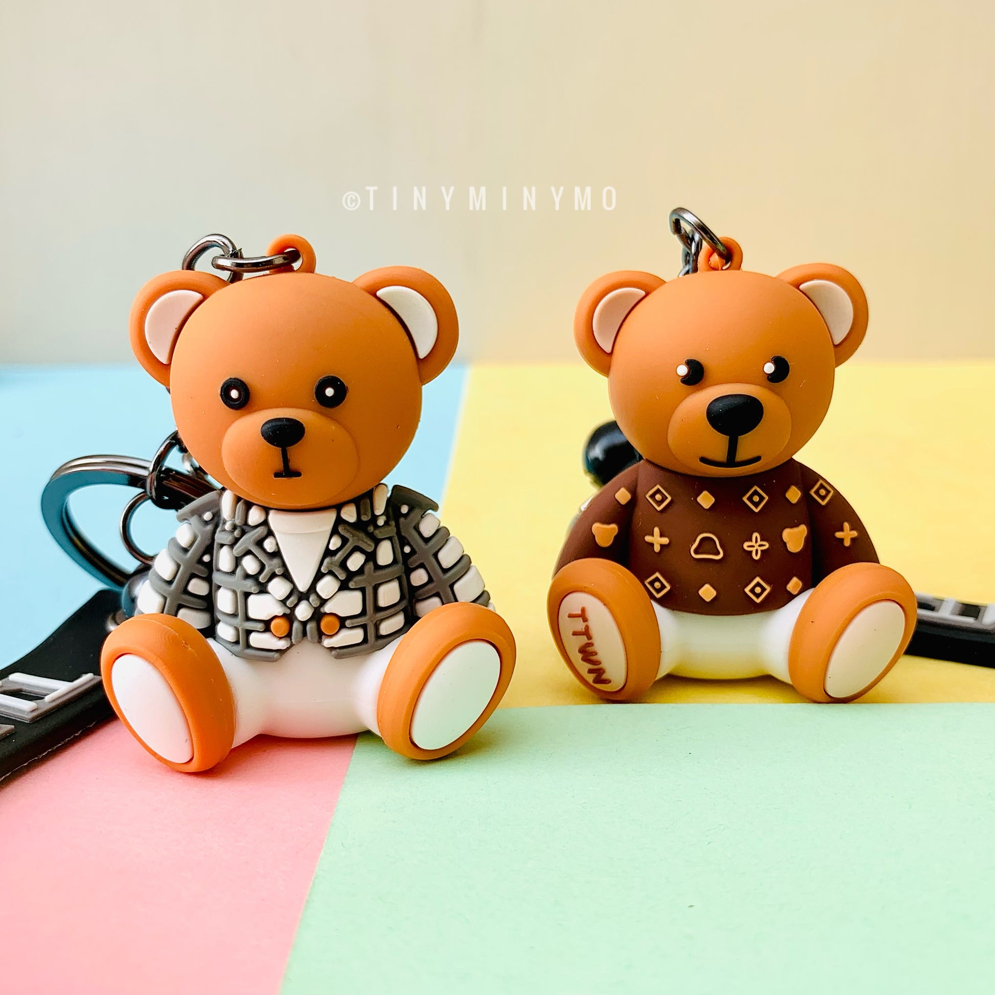 3D Luxury Bear Keychain - Tinyminymo