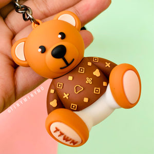 3D Luxury Bear Keychain - Tinyminymo