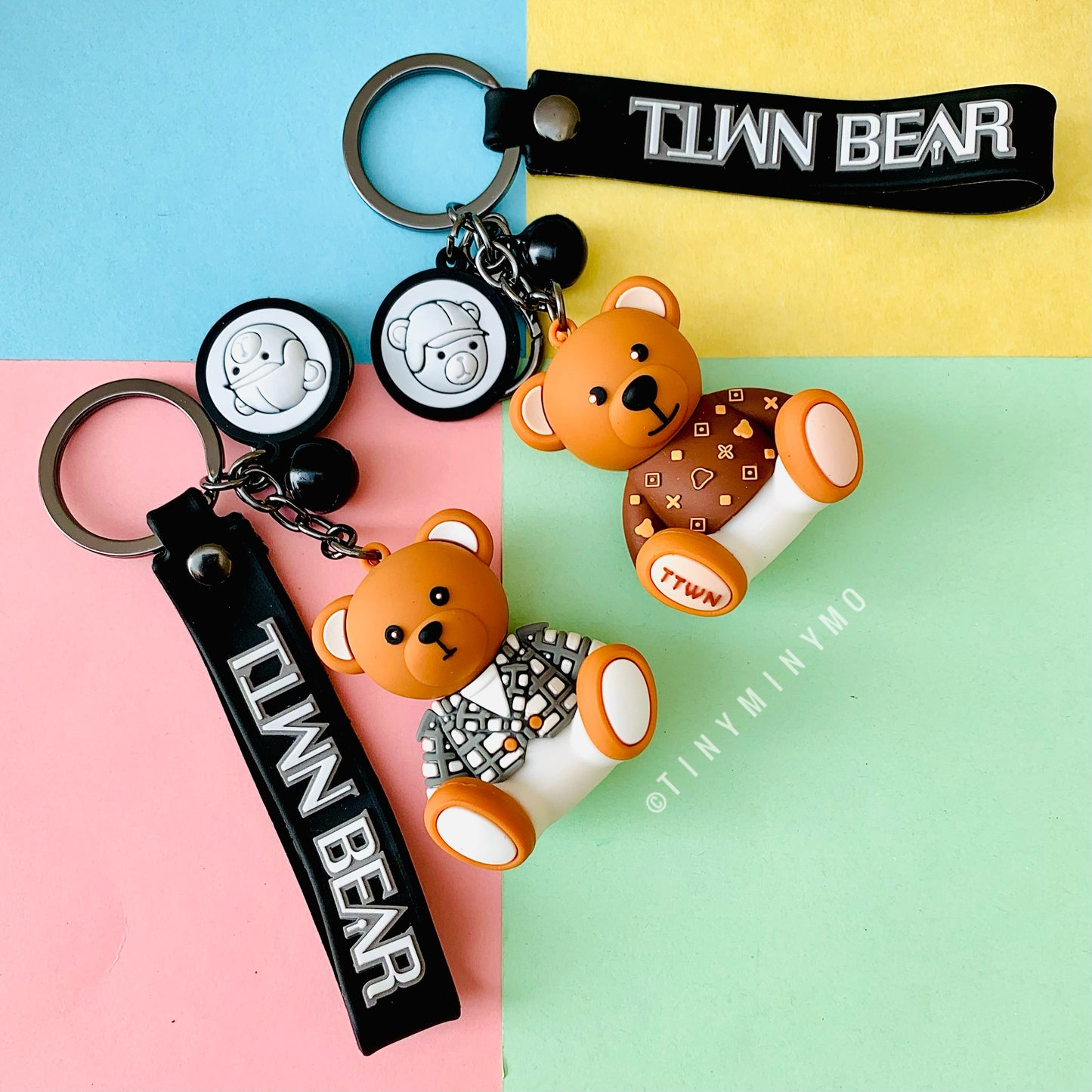 3D Luxury Bear Keychain - Tinyminymo