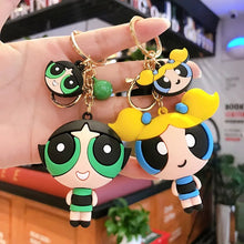 Load image into Gallery viewer, 3D Powerpuff Girls Keychain - Tinyminymo

