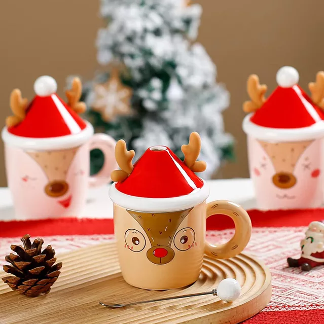 3D Reindeer Christmas Mug - Tinyminymo