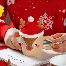 Load image into Gallery viewer, 3D Reindeer Christmas Mug - Tinyminymo
