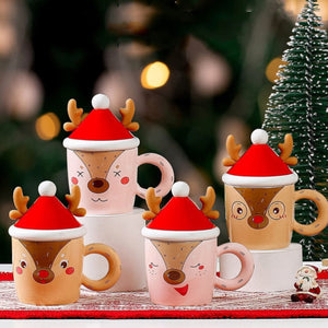 3D Reindeer Christmas Mug - Tinyminymo
