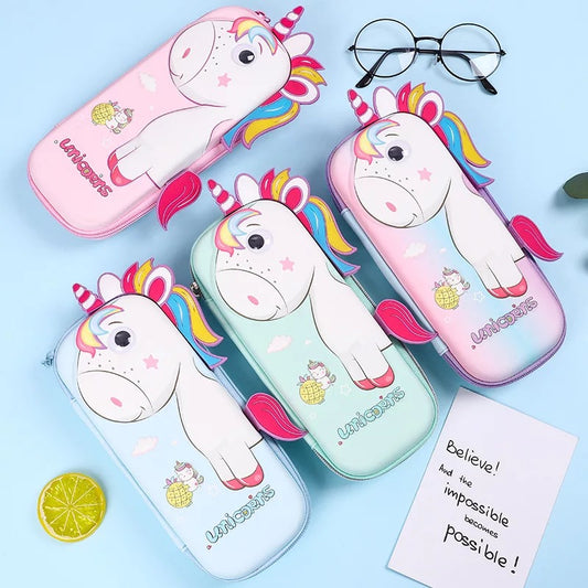3D Unicorn Eva Pencil Case - Tinyminymo