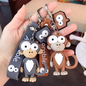 Adorable 3D Monkey Keychain - Tinyminymo
