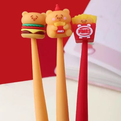 Adorable Burger-Fries Gel Pen - Tinyminymo