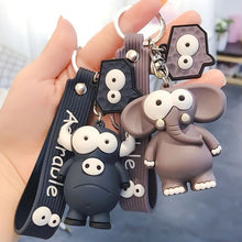 Load image into Gallery viewer, Adorable Elephant and Bull 3D Keychain - Tinyminymo
