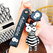 Adorable Giraffe and Zebra 3D Keychain - Tinyminymo
