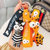 Adorable Giraffe and Zebra 3D Keychain