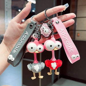 Adorable Ostrich 3D Keychain - Tinyminymo