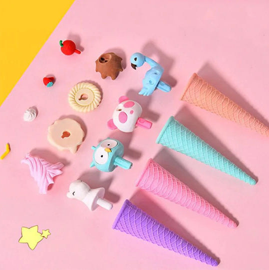 Animal Ice-Cream Eraser - Tinyminymo