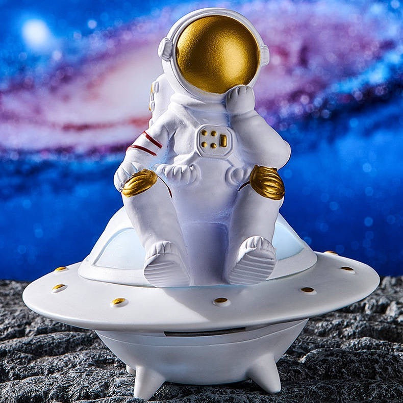 Astronaut on Luminous UFO Wireless Speaker - Tinyminymo
