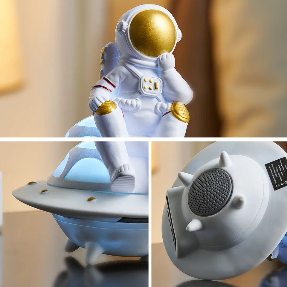 Astronaut on Luminous UFO Wireless Speaker - Tinyminymo