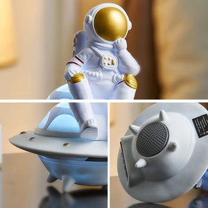 Astronaut on Luminous UFO Wireless Speaker - Tinyminymo