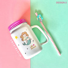 Load image into Gallery viewer, Mermaid Mason Sipper - TinyMinyMo

