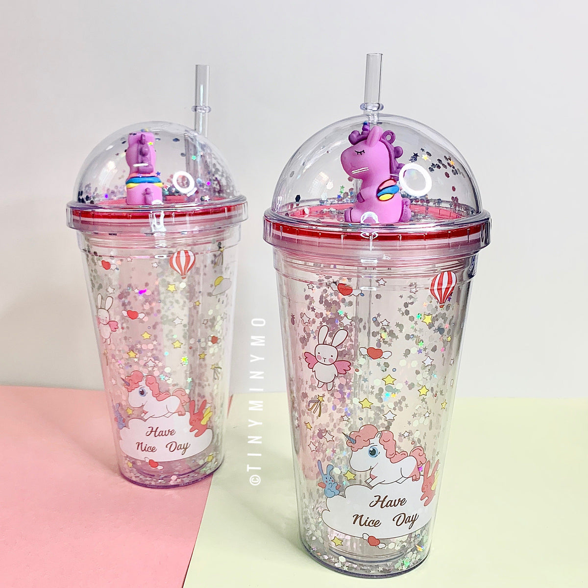 Glitter Unicorn Sipper - TinyMinyMo