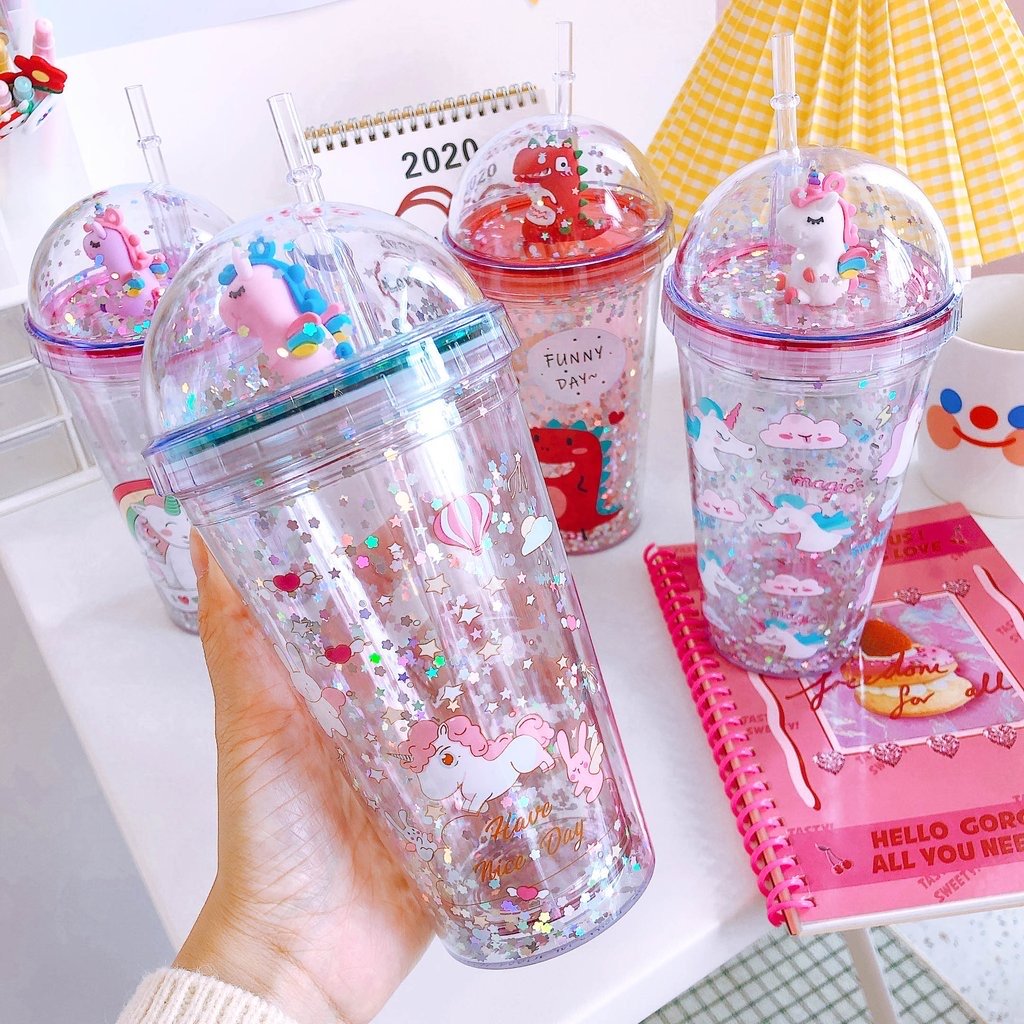 Glitter Unicorn Sipper - TinyMinyMo