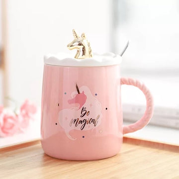 Cute Magical Unicorn Ceramic Mug With Lid Online in India