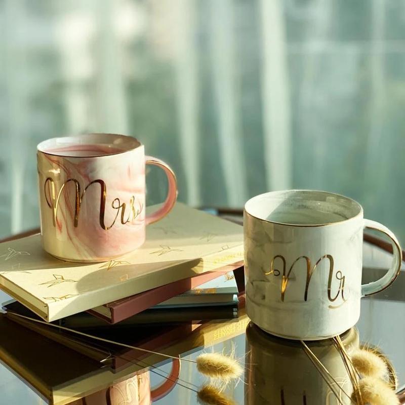 Mr and Mrs Marble Mugs - Tinyminymo