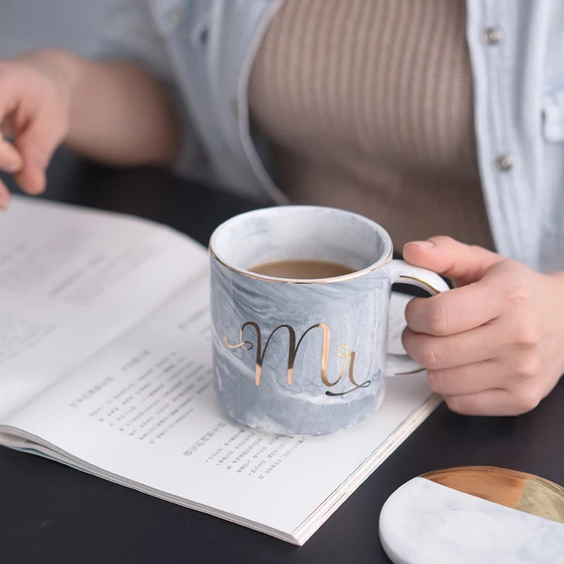 Mr and Mrs Marble Mugs - Tinyminymo