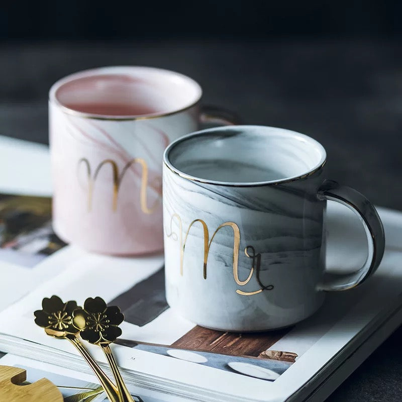 Mr and Mrs Marble Mugs - Tinyminymo