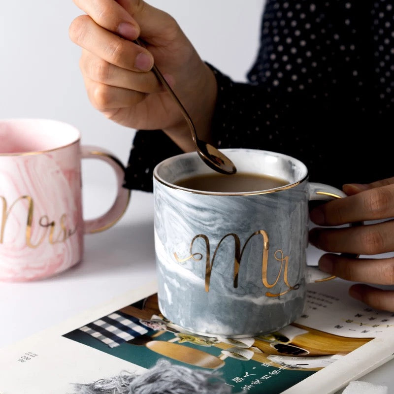 Mr and Mrs Marble Mugs - Tinyminymo