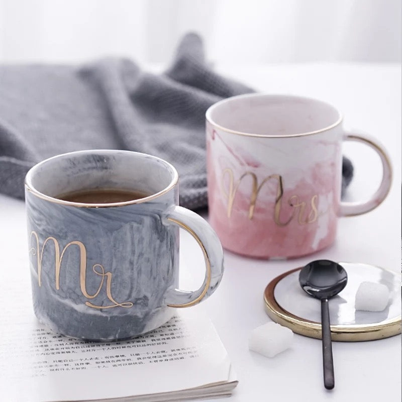 Mr and Mrs Marble Mugs - Tinyminymo