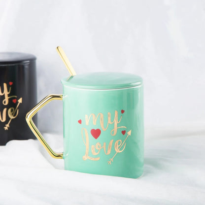 Love Mug with Lid & Spoon