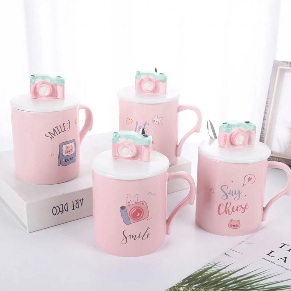 Camera Mug with 3D Lid and Spoon - Tinyminymo