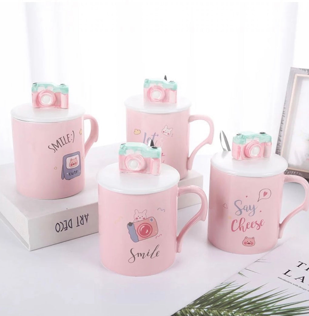 Camera Mug with 3D Lid and Spoon - Tinyminymo