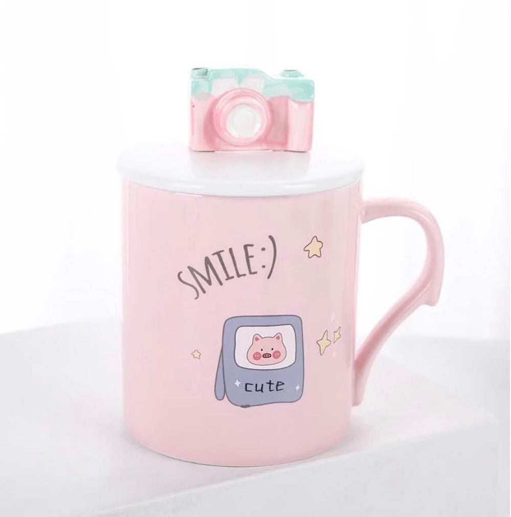 Camera Mug with 3D Lid and Spoon - Tinyminymo