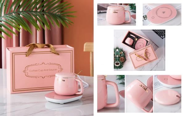 I Love You Mug With Warmer, Lid And Spoon