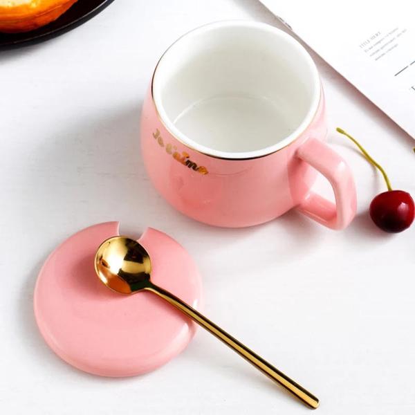 I Love You Mug With Warmer, Lid And Spoon