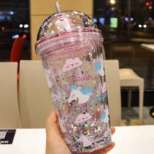 Load image into Gallery viewer, Glitter Unicorn Sipper - Tinyminymo
