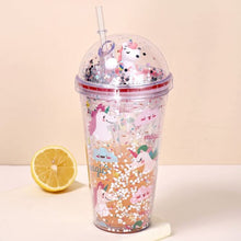 Load image into Gallery viewer, Glitter Unicorn Sipper - Tinyminymo
