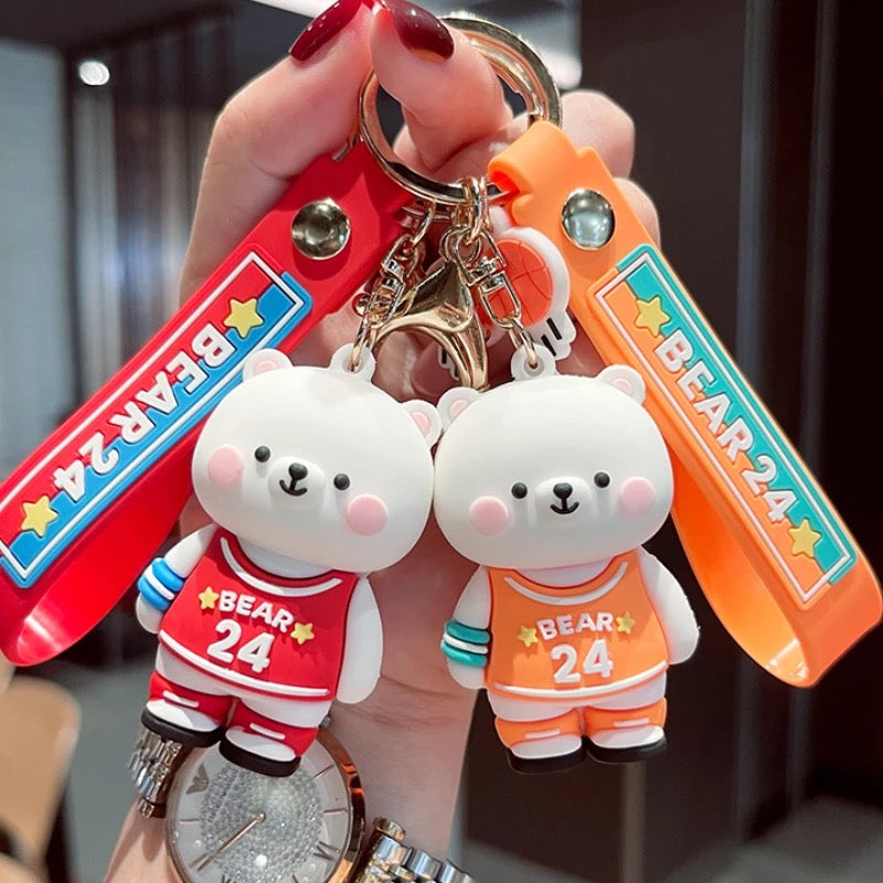 Basket Ball Player - Polar Bear 3D Keychain - Tinyminymo