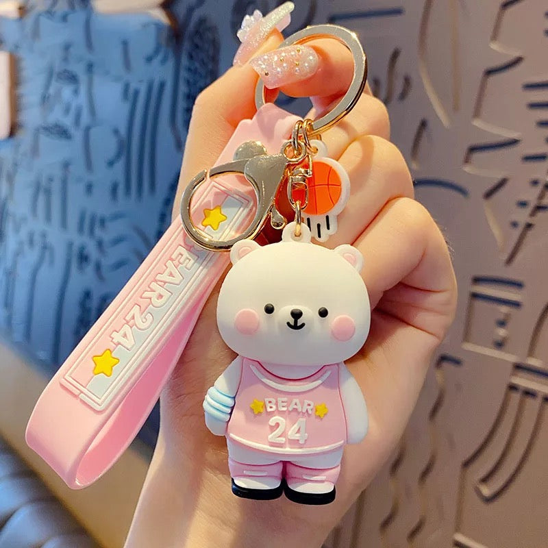 Basket Ball Player - Polar Bear 3D Keychain - Tinyminymo