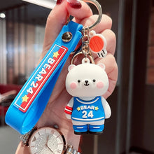 Load image into Gallery viewer, Basket Ball Player - Polar Bear 3D Keychain - Tinyminymo
