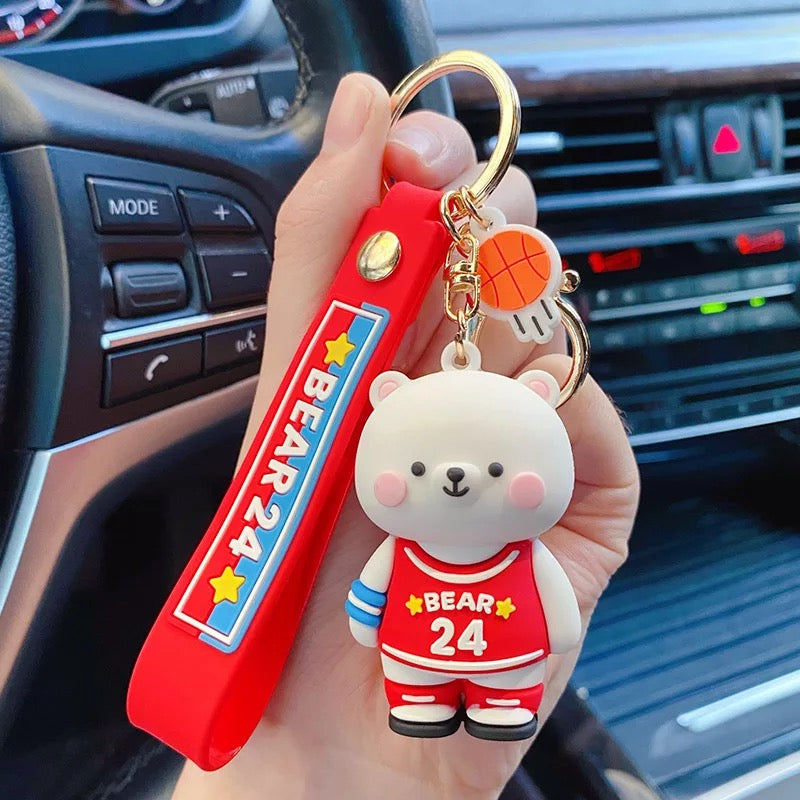 Basket Ball Player - Polar Bear 3D Keychain - Tinyminymo