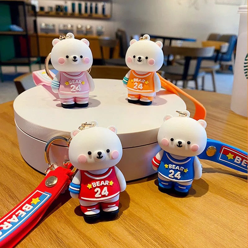 Basket Ball Player - Polar Bear 3D Keychain - Tinyminymo