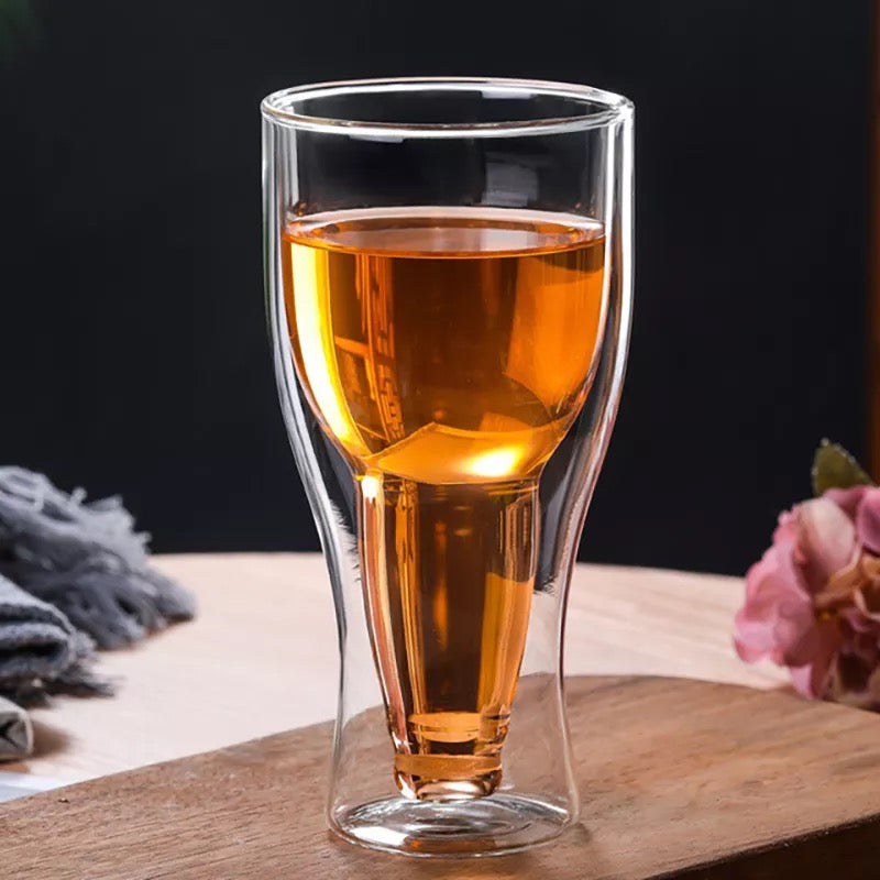 Beer Bottle Inverted Glass - Tinyminymo