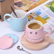 Big Teeth Dino Mug with Lid and Spoon - Tinyminymo