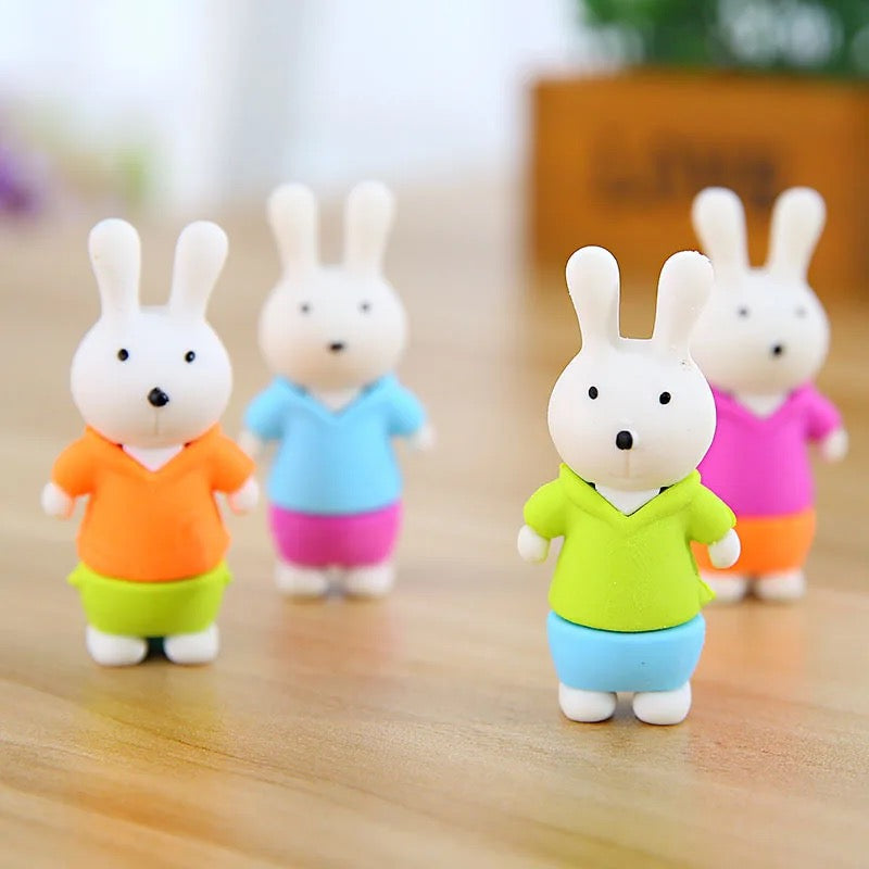 Bunny Eraser and Pencil Topper - Tinyminymo