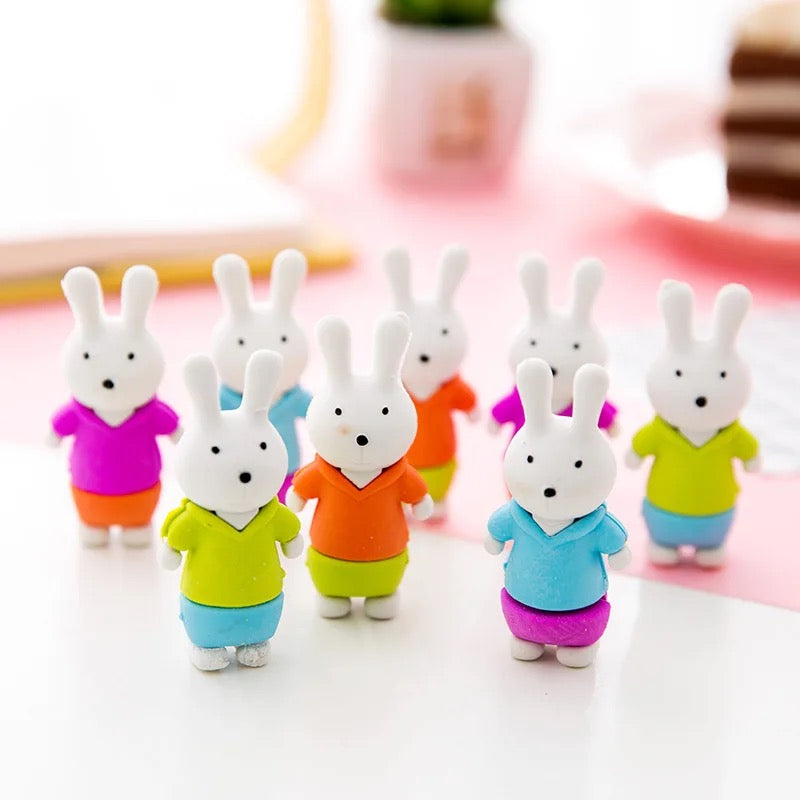 Bunny Eraser and Pencil Topper - Tinyminymo