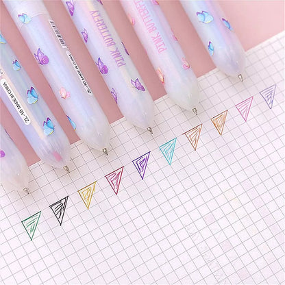 Butterfly Confetti 10 in 1 Pen - Tinyminymo